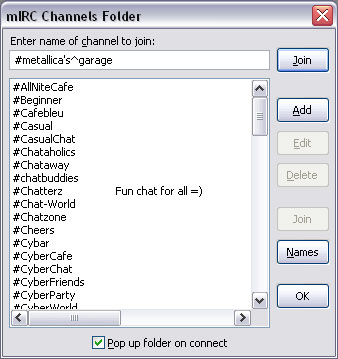 mIRC Channels Folder